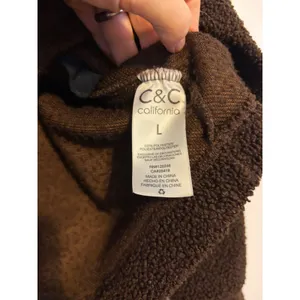 C&C California Brown‎ Fuzzy Fleece Snap Neck Pullover Top Women's Size L thumbnail 4