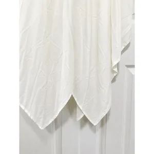 Elan White Sheer Asymmetric Handkerchief Hem Slip Dress Boho Resort Midi Medium thumbnail 3