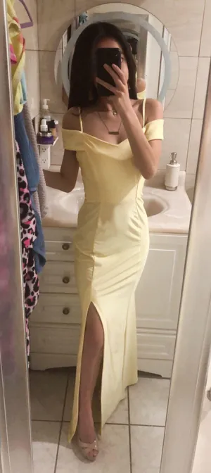 Prom Dress Gown Yellow thumbnail 1