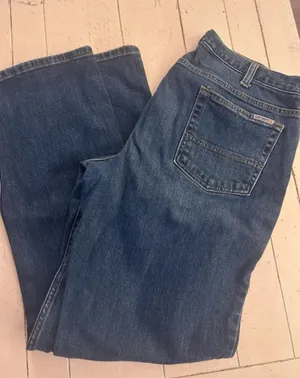 Carhartt Women's Dark Blue Bootcut Denim Jeans thumbnail 1