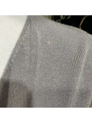 Talbots Light Gray Cotton Rayon Button Cardigan Sweater Size M thumbnail 3