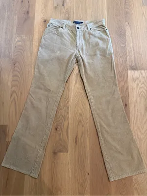 Ralph Lauren Tan Corduroy Boot-Cut Pants thumbnail 2