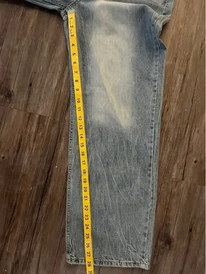 Lewkin Korea Light Wash Wide Leg Baggy Jeans Sz 28 thumbnail 5