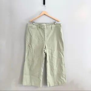 Madewell high rise crop jean wide leg light green size‎ 24 thumbnail 4