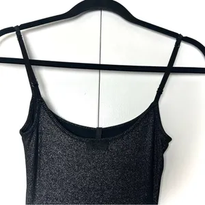 Skims Soft Lounge Slip Maxi Dress in Onyx Foil Glitter NWT thumbnail 11