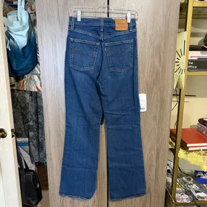 Levi's Ribcage Bootcut Women 27 High Rise Dark Wash Denim Jeans High Waisted thumbnail 4