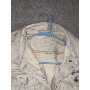 Free People Rumor Denim Jacket Tie Dye Blue Size Med For Women thumbnail 10