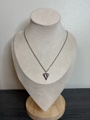 Handmade Silver Heart Necklace thumbnail 1