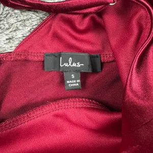 Lulus Romantic Nights Burgundy Satin Ruffled Bodycon Mini Dress Women's Small thumbnail 7