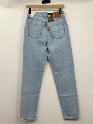 Levis 501 81 Jeans Womens 25x31 NWT Light Indigo Pattern High Rise $128‎ thumbnail 4