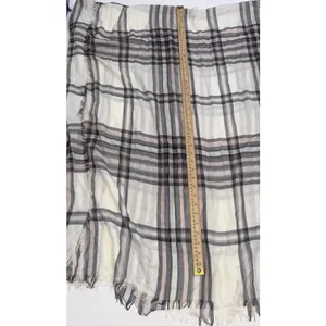 American Eagle Outfitters Scarf Black White Plaid Oversized Acrylic Scarf‎ NWT thumbnail 10