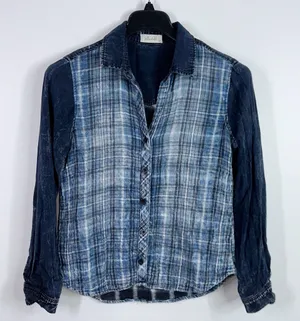 Bella Dahl plaid button down shirt size medium thumbnail 1