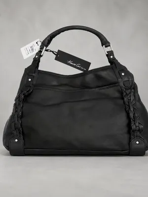 Kenneth Cole NEW Black Leather Shoulder Hobo Bag Shoulder Purse thumbnail 3