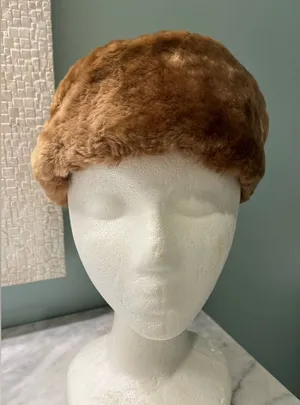 Elegant Tan Faux Fur Women's Hat thumbnail 1