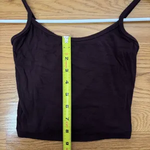 SheIn Dark Brown Ribbed Sleeveless Crop Camisole Tank Top Size Small thumbnail 5
