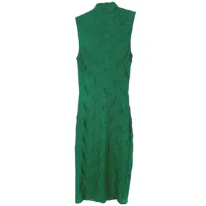 House of Harlow Green Textured Mock Neck Sleeveless Bodycon Midi Dress Size XS thumbnail 2