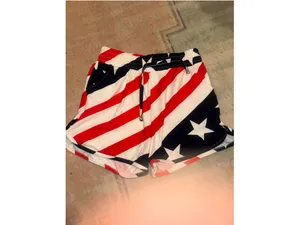 Women's Unbranded American Flag Athletic Shorts Size S Red Blue thumbnail 2