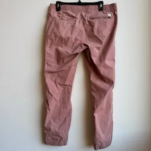 Vuori Ripstop Jogger Pants Womens Large Terracotta Pink Zip Pocket Drawstring thumbnail 4
