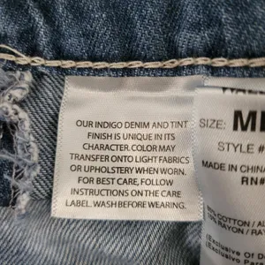 WallFlower Women's Light Wash Denim Wide-Leg Overalls Medium thumbnail 10