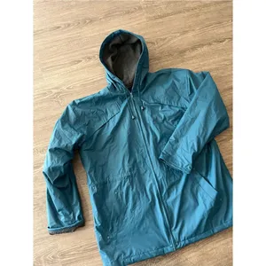 Misty Harbor Rain Coat Jacket Womens Large Teal Hooded Fleece Lined Vinyl Coat thumbnail 8