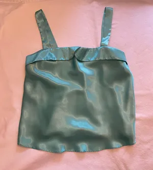 Heiress Satin Top Blue Size M thumbnail 1