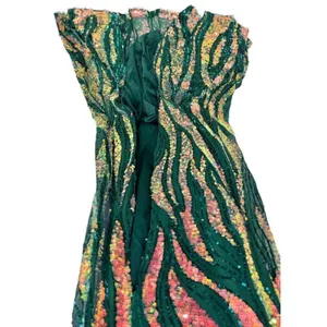 City‎ Studio Dress Juniors' Sequin One-Shoulder Slit Gown Size 11 Green Gold NWT thumbnail 8