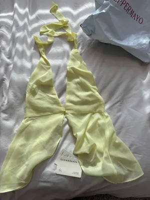 At Last Halterneck Top - Yellow thumbnail 3