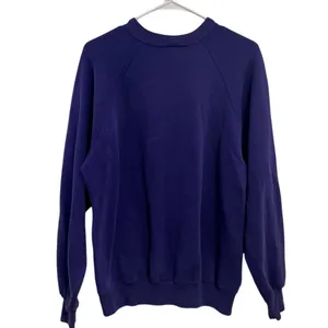 Vintage 90s Purple Jerzees Blank Crewneck Sweatshirt Size XL‎ Made in the USA thumbnail 2