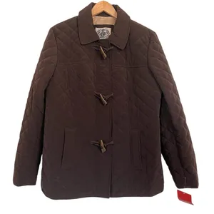 Espirit NWT Women's Brown Quilted Parka Jacket Size XL thumbnail 1