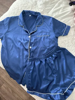 Satin Pajama Set Blue thumbnail 1