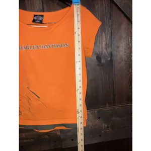 Harley Davidson Women's Large,‎ T-Shirt Top Orange Short Sleeve Cancun Mexico thumbnail 6