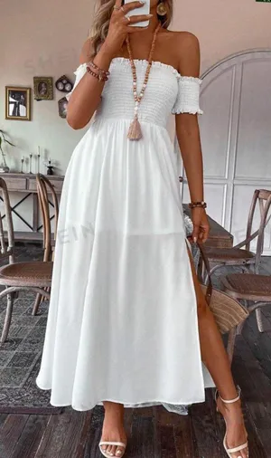 SheIn White Off-Shoulder Dress thumbnail 1