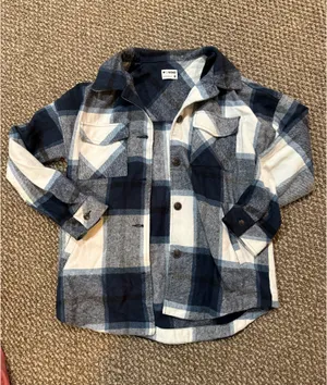 Navy blue oversized flannel Size M thumbnail 1