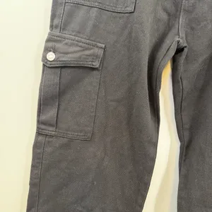 Cider Alessia Cargo Jeans L Black High Rise Wide Leg Y2K Utility NWT thumbnail 3