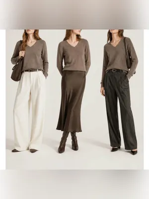 Cashmere By Charter Club Women’s Long Sleeve 2 Ply Cashmere V-Neck Sweater SizeM thumbnail 2