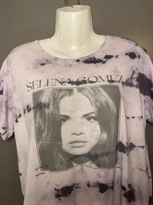 Selena Gomez Abercrombie & Fitch Shirt Womens Small Purple Tie Dye Tee Top thumbnail 1