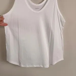 Quince Cotton Modal Double Scoop Neck Tank White Large thumbnail 4