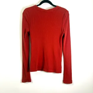 We The Free Call Me Cardi Fitted Button Down Cardigan Sz M Red thumbnail 4