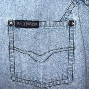 Harley-Davidson Denim Vest | Y2K Vintage |‎ Size M thumbnail 7