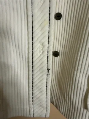 Cream Ribbed Button thumbnail 3