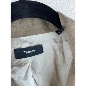 Theory DB Boy JKT Sleek Flannel 2 Blazer 6 Brown Virgin Wool Minimalist‎ Career thumbnail 2