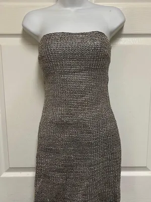 Silver Strapless Dress thumbnail 2