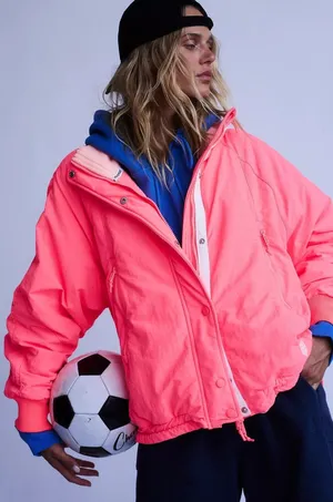 Free People Movement Women's Field Tripper Jacket Neon Coral Small NWT $198 MSRP thumbnail 1