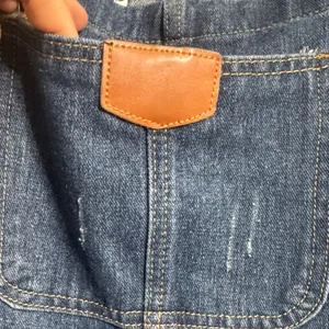 Relaxed Dark Blue Denim Overalls for Women thumbnail 10
