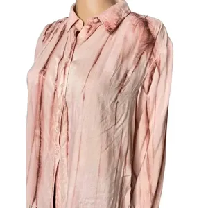 Pilcro Liquid Button Down shirt Coral size L thumbnail 10
