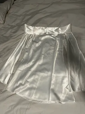 Peppermayo Mini Dress White Silk Off the Shoulder Long-Sleeve thumbnail 2