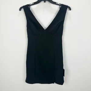 Lulus Perfection Bound Black Sleeveless Cowl Back Mini Dress Party Large NWT thumbnail 6