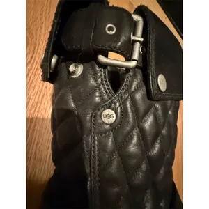 UGG Conor Moto Biker Boots Womens Black Quilted Buckle Side Zip size 6.5 thumbnail 12