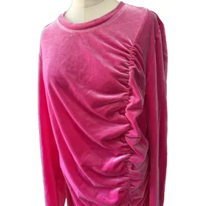 Juicy Couture Barbie Pink Velvet Bodycon Dress Women's XXL Long Sleeve Y2K thumbnail 10