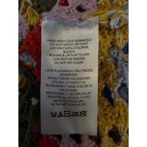 BDG M Colorful Crochet Knit Sweater Vest Retro V-Neck thumbnail 2